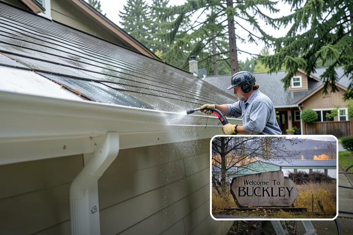 Wheelie Bin Cleaning in Buckley, Pierce County, WA - Clears sludge and food residue from the bin interior