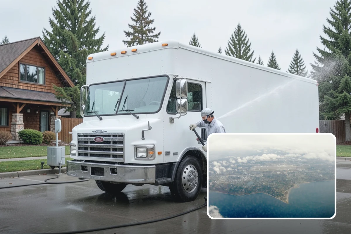 Wheelie Bin Cleaning in Burien, King County, WA - Clears sludge and food residue from the bin interior