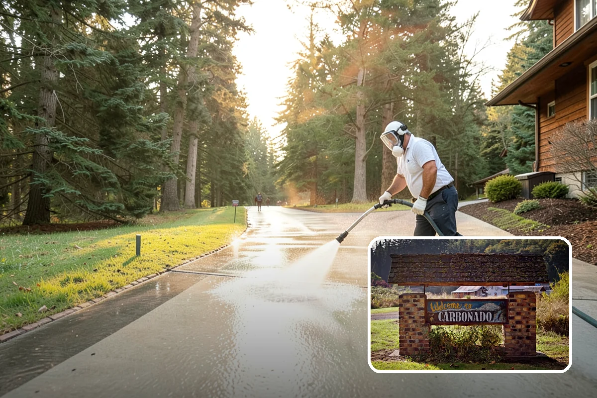 Wheelie Bin Cleaning in Carbonado, Pierce County, WA - Clears sludge and food residue from the bin interior
