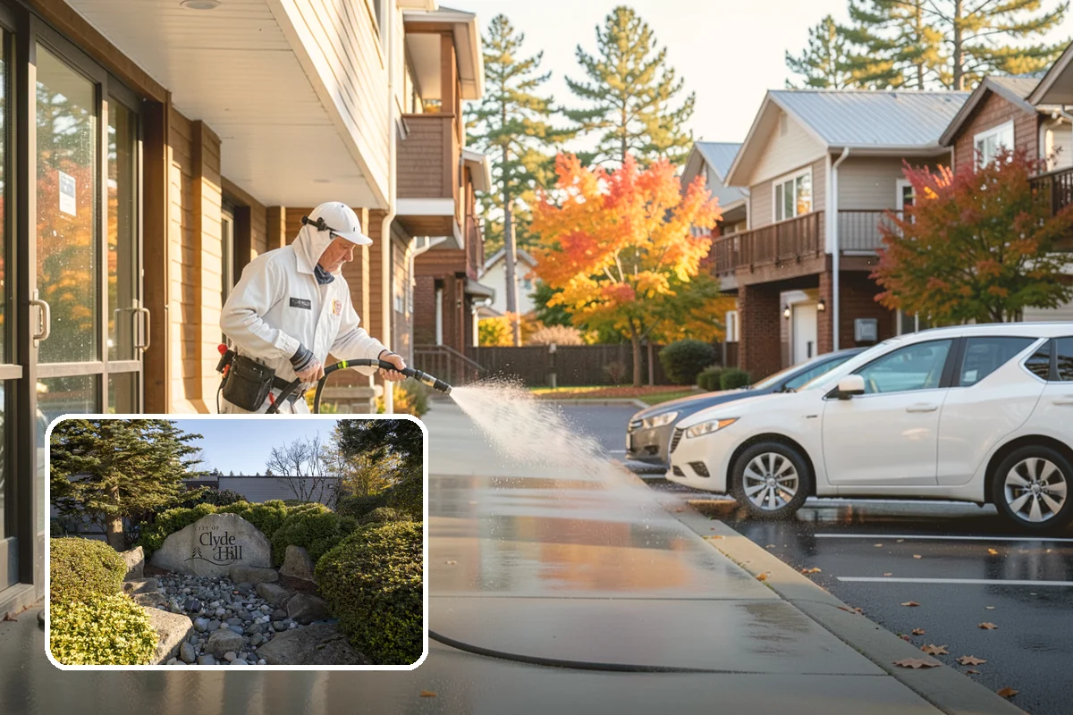 Wheelie Bin Cleaning in Clyde Hill, King County, WA - Clears sludge and food residue from the bin interior