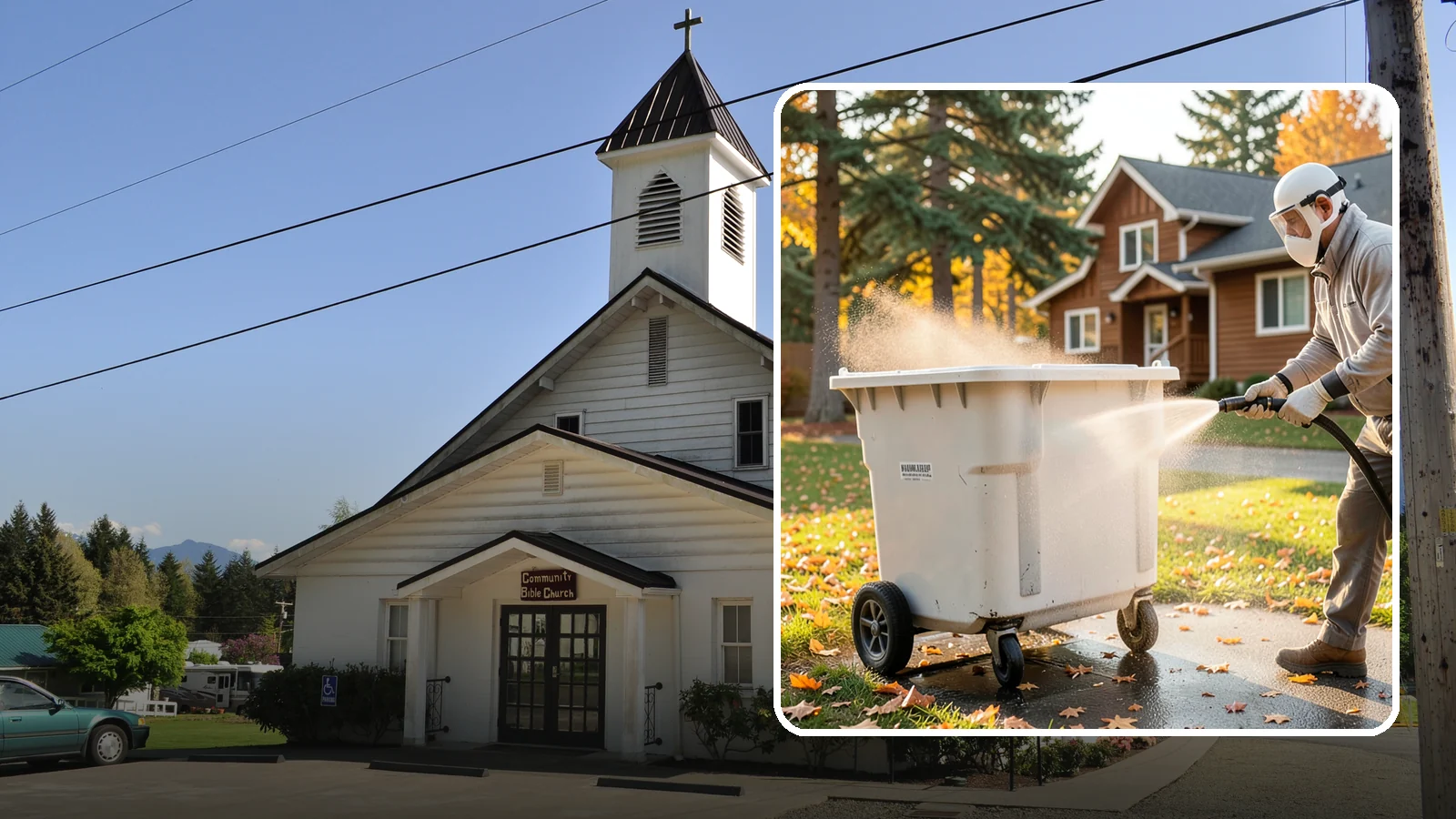 Wheelie Bin Cleaning in Concrete, Skagit County, WA - We wash wheeled curbside bins inside and out to clear the sludge, stains, and smell that collect between pickups.