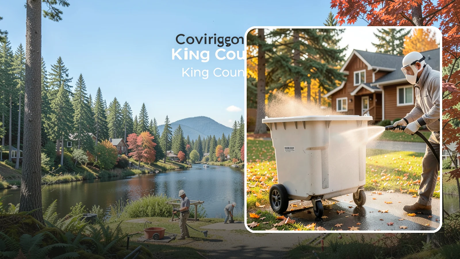 Wheelie Bin Cleaning in Covington, King County, WA - We wash wheeled curbside bins inside and out to clear the sludge, stains, and smell that collect between pickups.