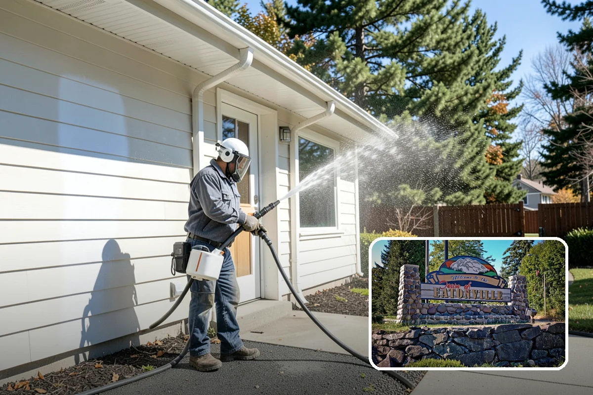 Wheelie Bin Cleaning in Eatonville, Pierce County, WA - Clears sludge and food residue from the bin interior