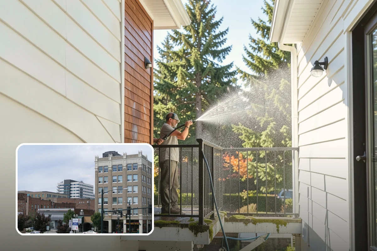 Wheelie Bin Cleaning in Everett, Snohomish County, WA - Clears sludge and food residue from the bin interior