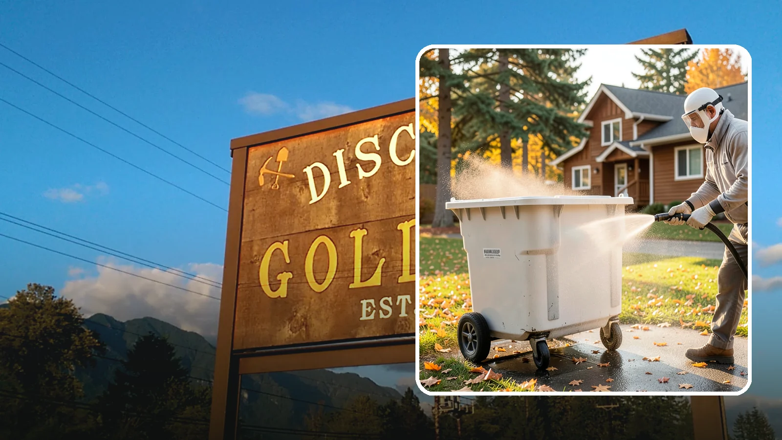 Wheelie Bin Cleaning in Gold Bar, Snohomish County, WA - We wash wheeled curbside bins inside and out to clear the sludge, stains, and smell that collect between pickups.