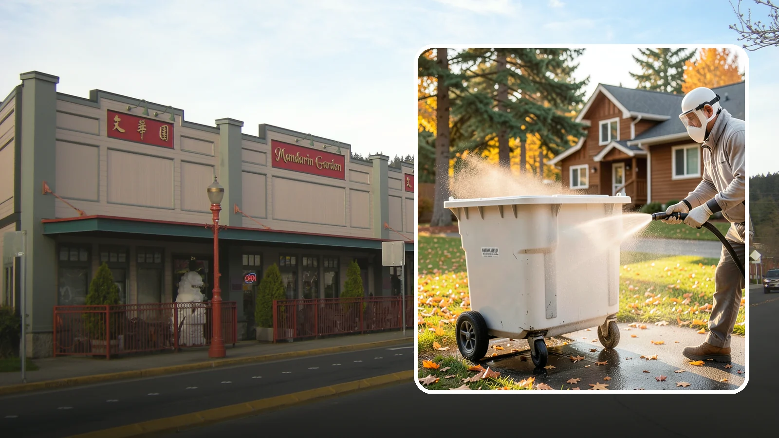 Wheelie Bin Cleaning in Issaquah, King County, WA - We wash wheeled curbside bins inside and out to clear the sludge, stains, and smell that collect between pickups.