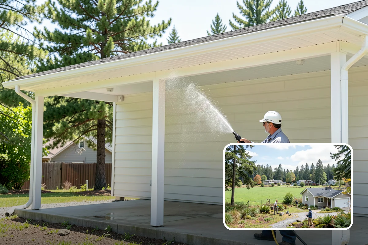 Wheelie Bin Cleaning in Lyman, Skagit County, WA - Clears sludge and food residue from the bin interior