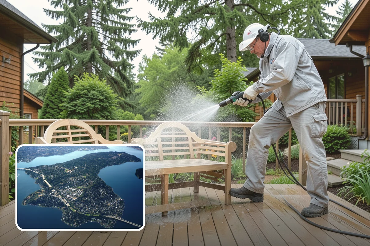 Wheelie Bin Cleaning in Mercer Island, King County, WA - Clears sludge and food residue from the bin interior