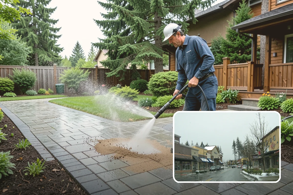 Wheelie Bin Cleaning in Mill Creek, Snohomish County, WA - Clears sludge and food residue from the bin interior