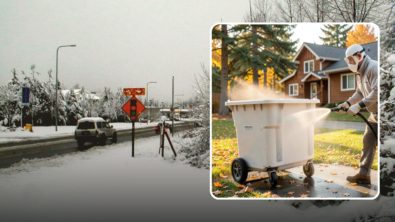 Wheelie Bin Cleaning in Newcastle, King County, WA - We wash wheeled curbside bins inside and out to clear the sludge, stains, and smell that collect between pickups.