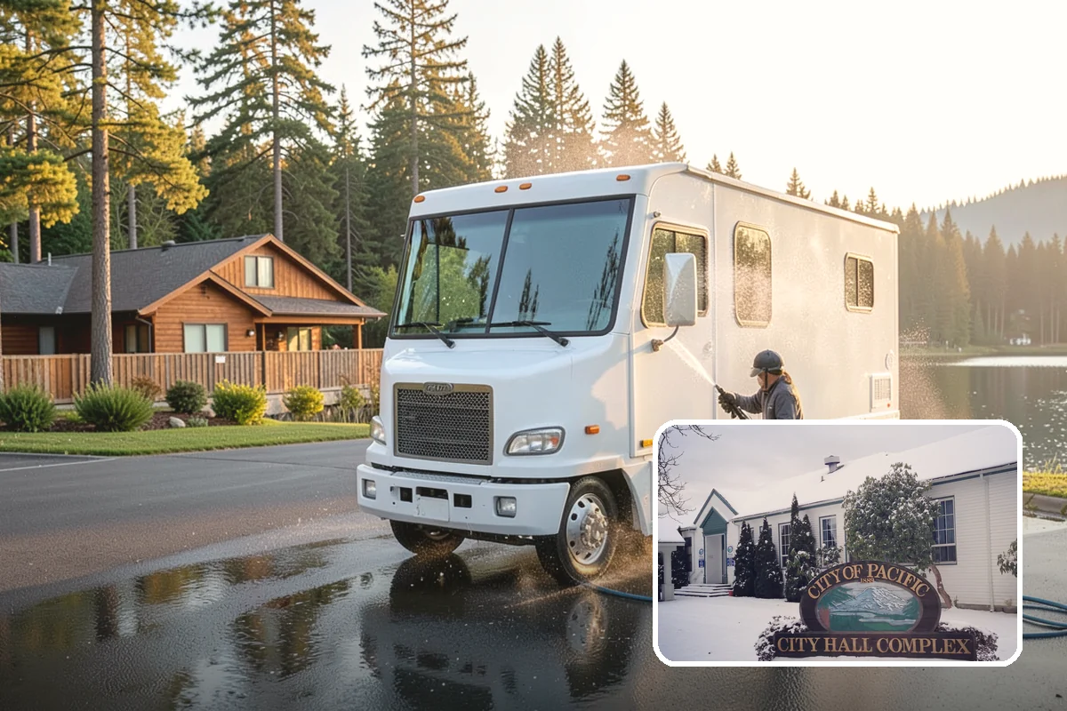 Wheelie Bin Cleaning in Pacific, King County, WA - Clears sludge and food residue from the bin interior