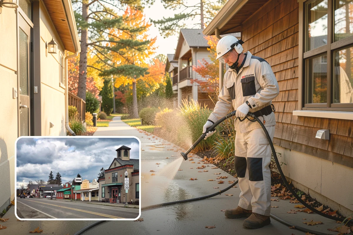 Wheelie Bin Cleaning in Roy, Pierce County, WA - Clears sludge and food residue from the bin interior