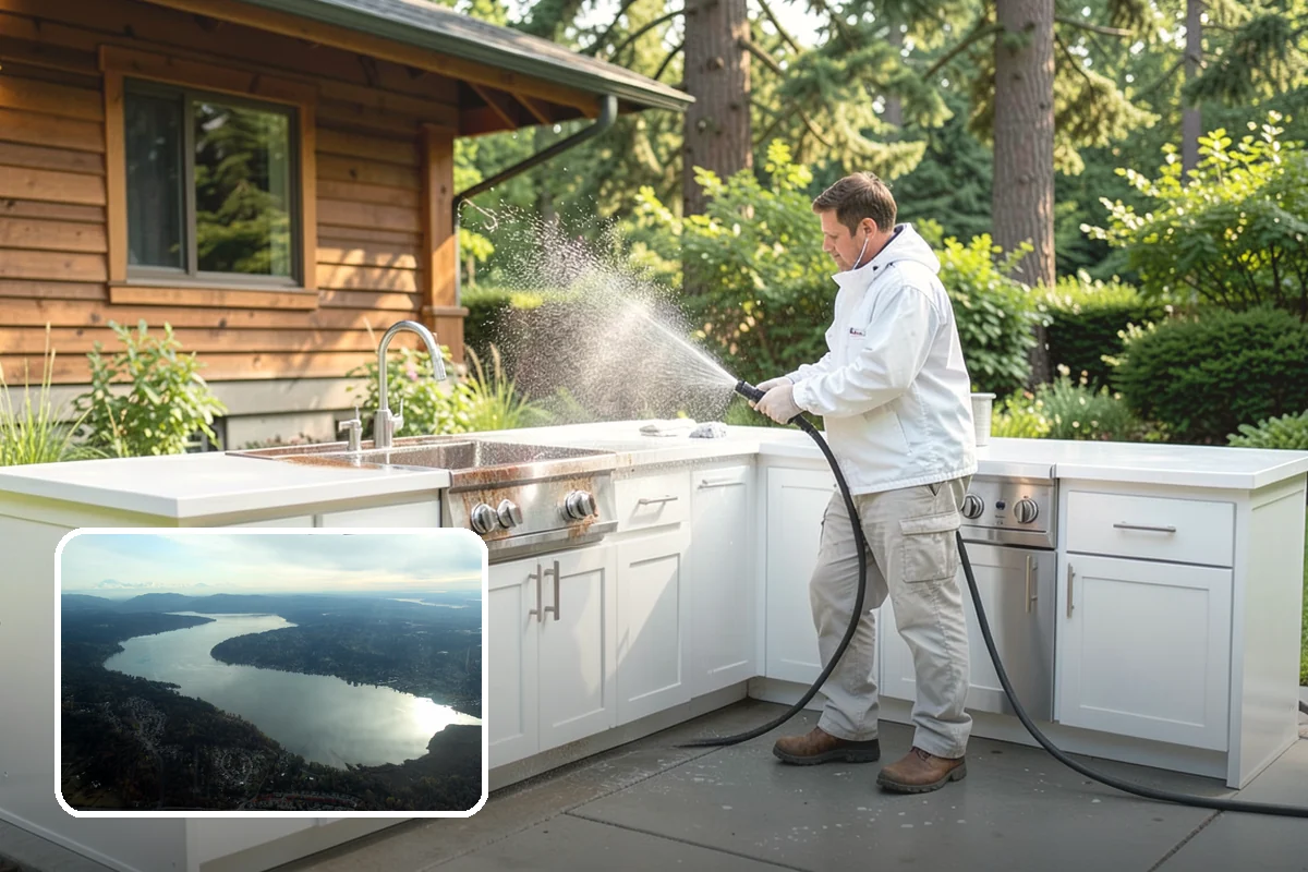 Wheelie Bin Cleaning in Sammamish, King County, WA - Clears sludge and food residue from the bin interior