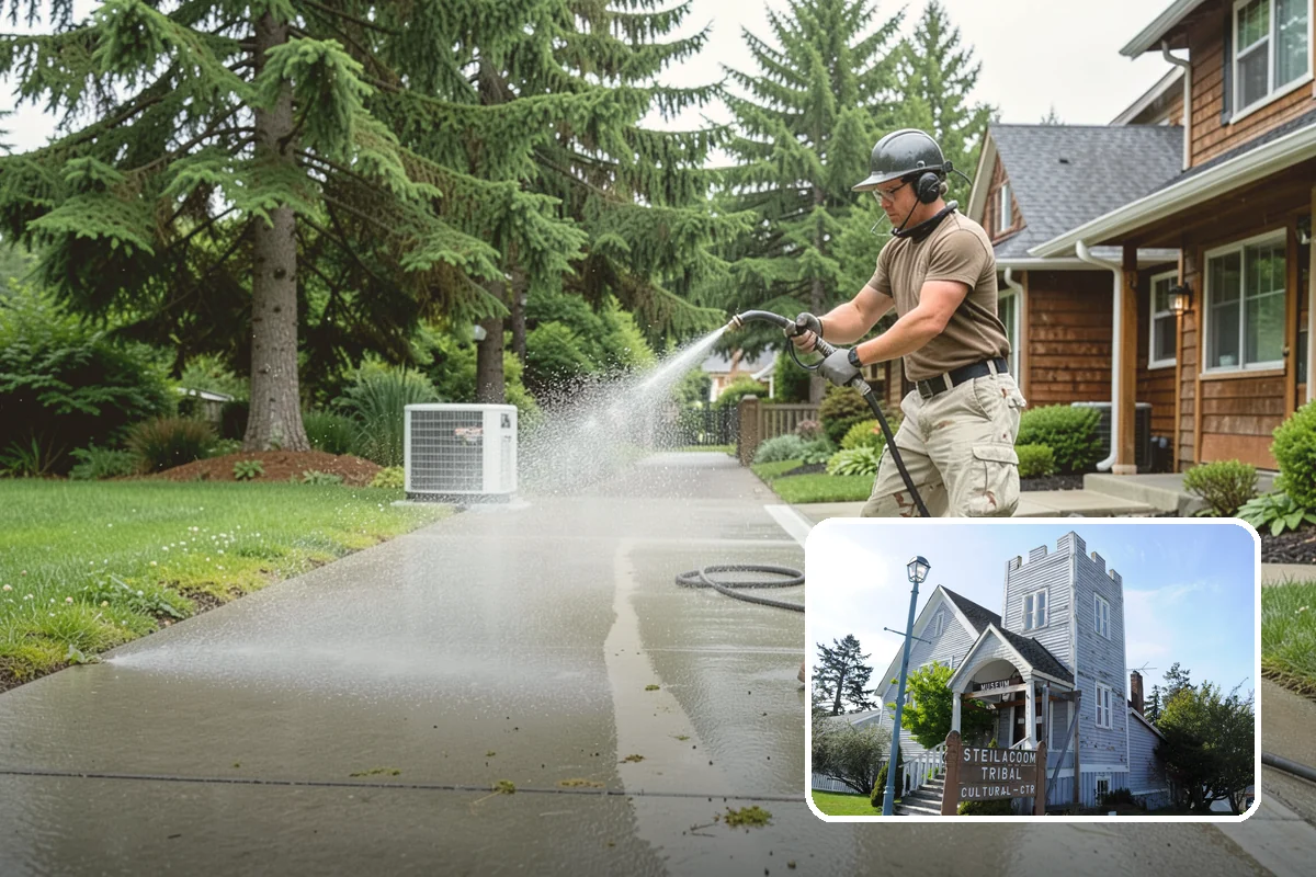 Wheelie Bin Cleaning in Steilacoom, Pierce County, WA - Clears sludge and food residue from the bin interior