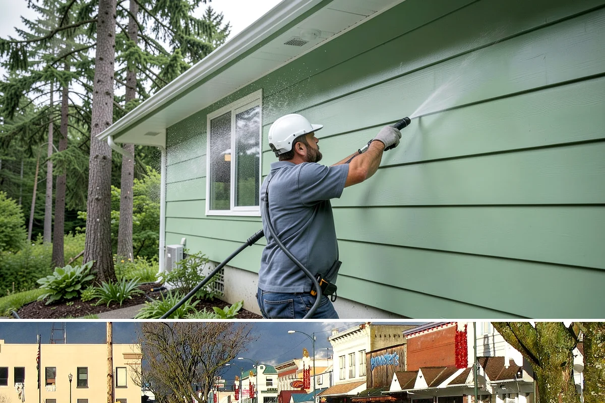 Whole Home Exterior Cleaning in Arlington, Snohomish County, WA - Book the full package during the dry summer window so every surface dries cleanly before the rains return.