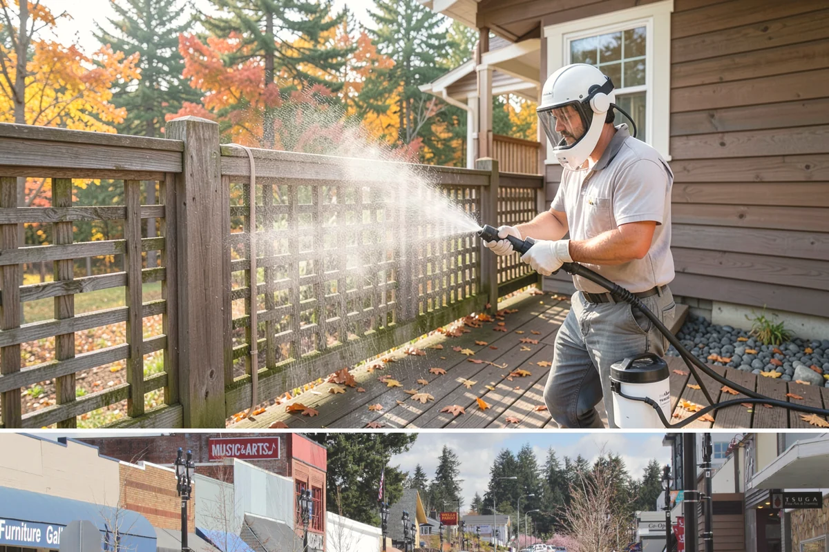 Whole Home Exterior Cleaning in Bothell, King County, WA - Book the full package during the dry summer window so every surface dries cleanly before the rains return.