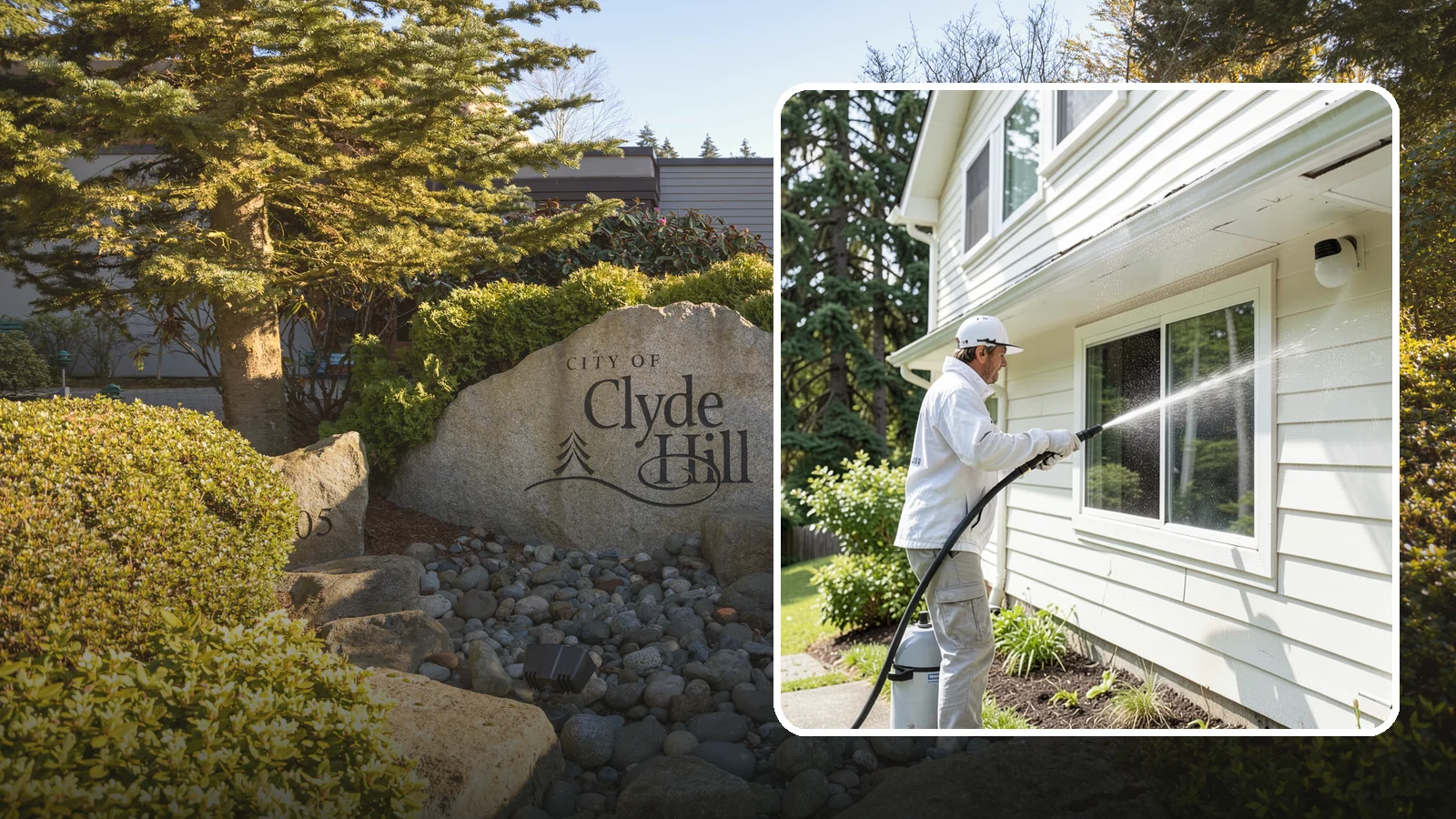 Whole Home Exterior Cleaning in Clyde Hill, King County, WA - Whole home exterior cleaning is a complete package covering siding, trim, eaves, and entry surfaces for a fully refreshed...