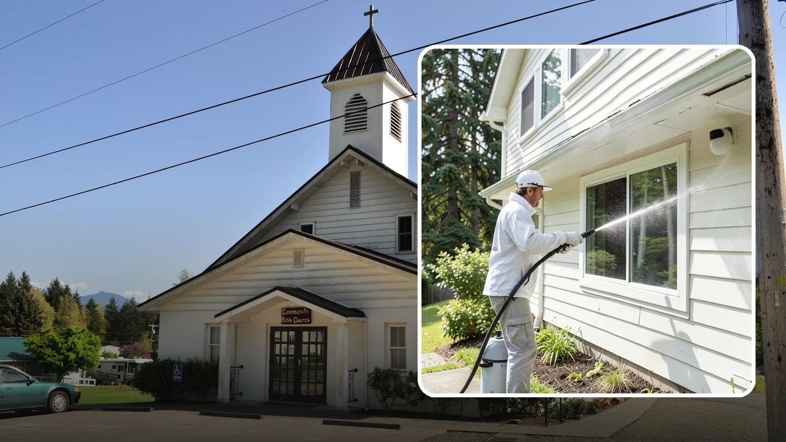 Whole Home Exterior Cleaning in Concrete, Skagit County, WA - Whole home exterior cleaning is a complete package covering siding, trim, eaves, and entry surfaces for a fully refreshed...