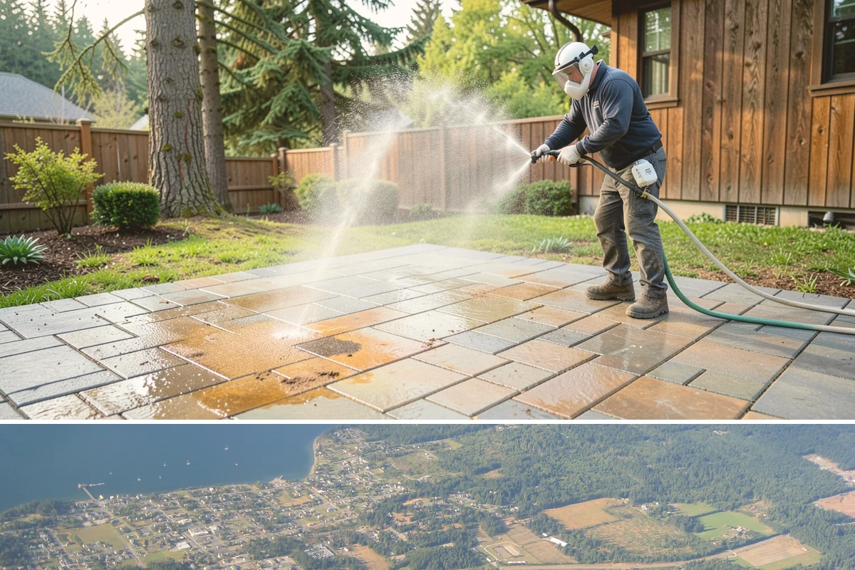 Whole Home Exterior Cleaning in Coupeville, Island County, WA - Book the full package during the dry summer window so every surface dries cleanly before the rains return.