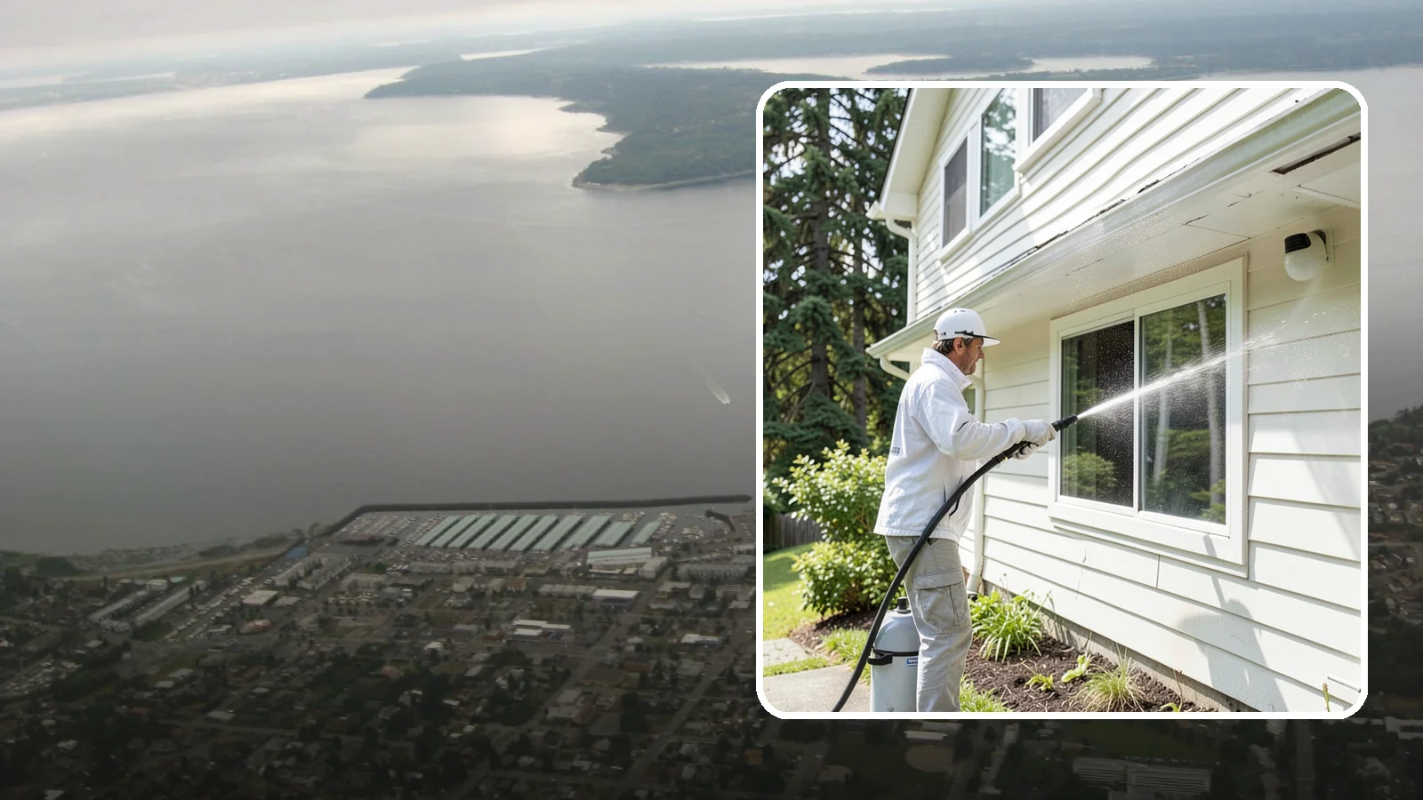 Whole Home Exterior Cleaning in Des Moines, King County, WA - Whole home exterior cleaning is a complete package covering siding, trim, eaves, and entry surfaces for a fully refreshed...
