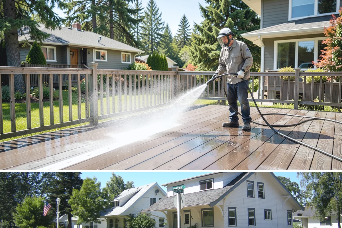 Whole Home Exterior Cleaning in DuPont, Pierce County, WA - Book the full package during the dry summer window so every surface dries cleanly before the rains return.