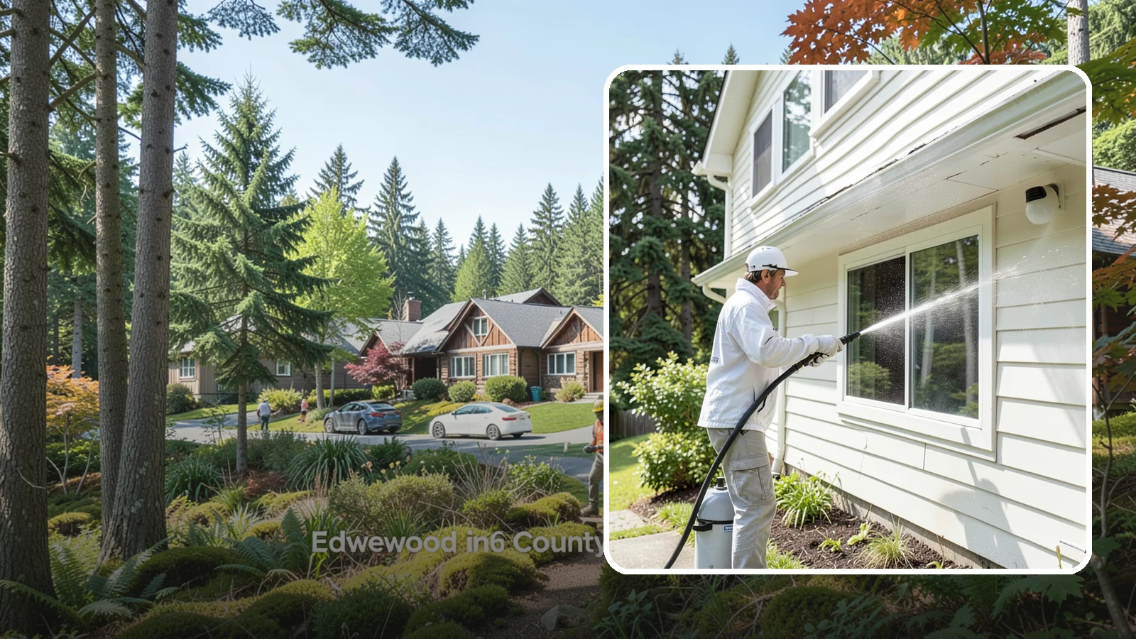 Whole Home Exterior Cleaning in Edgewood, Pierce County, WA - Whole home exterior cleaning is a complete package covering siding, trim, eaves, and entry surfaces for a fully refreshed...