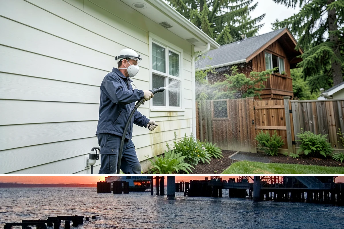Whole Home Exterior Cleaning in Edmonds, Snohomish County, WA - Book the full package during the dry summer window so every surface dries cleanly before the rains return.