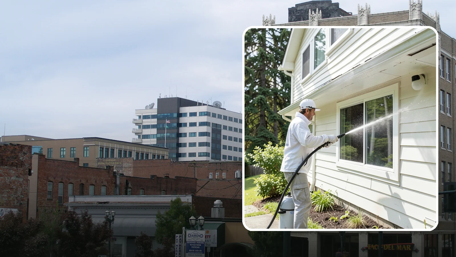 Whole Home Exterior Cleaning in Everett, Snohomish County, WA - Whole home exterior cleaning is a complete package covering siding, trim, eaves, and entry surfaces for a fully refreshed...