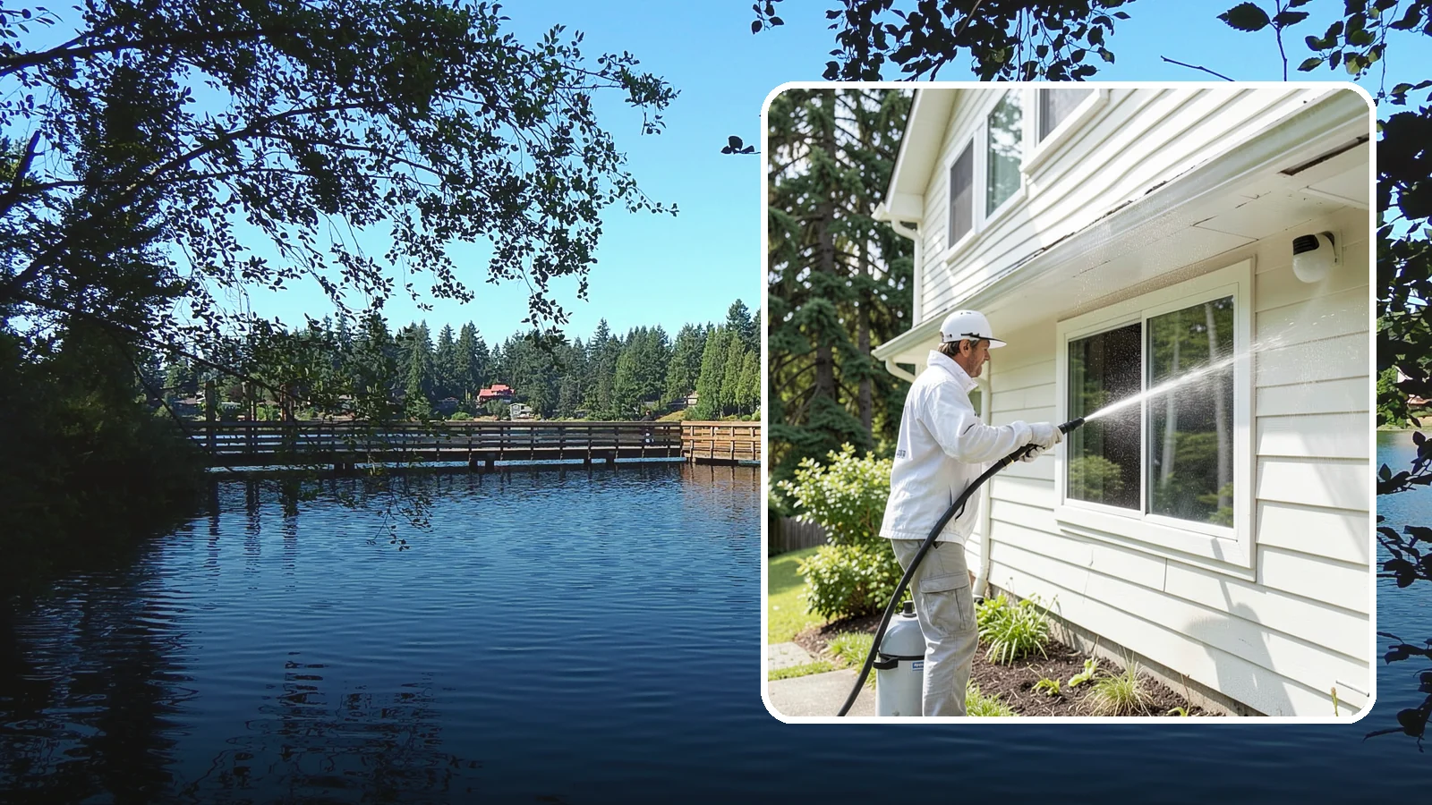 Whole Home Exterior Cleaning in Federal Way, King County, WA - Whole home exterior cleaning is a complete package covering siding, trim, eaves, and entry surfaces for a fully refreshed...