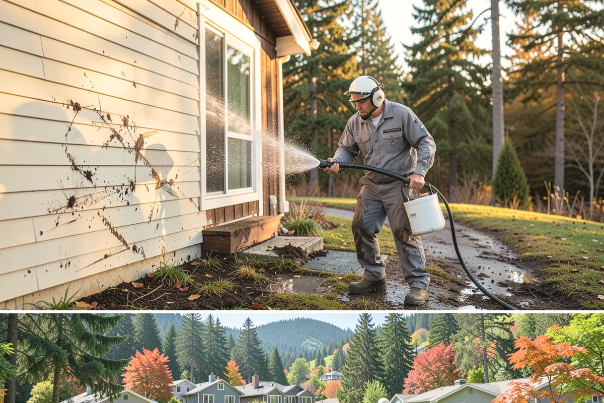 Whole Home Exterior Cleaning in Fircrest, Pierce County, WA - Book the full package during the dry summer window so every surface dries cleanly before the rains return.
