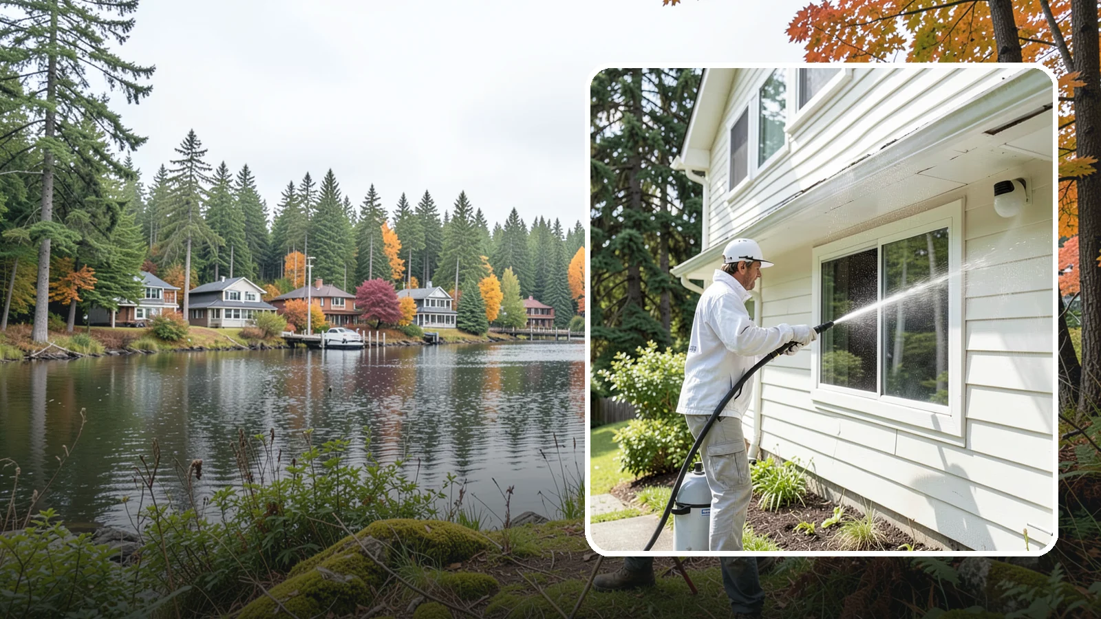 Whole Home Exterior Cleaning in La Conner, Skagit County, WA - Whole home exterior cleaning is a complete package covering siding, trim, eaves, and entry surfaces for a fully refreshed...