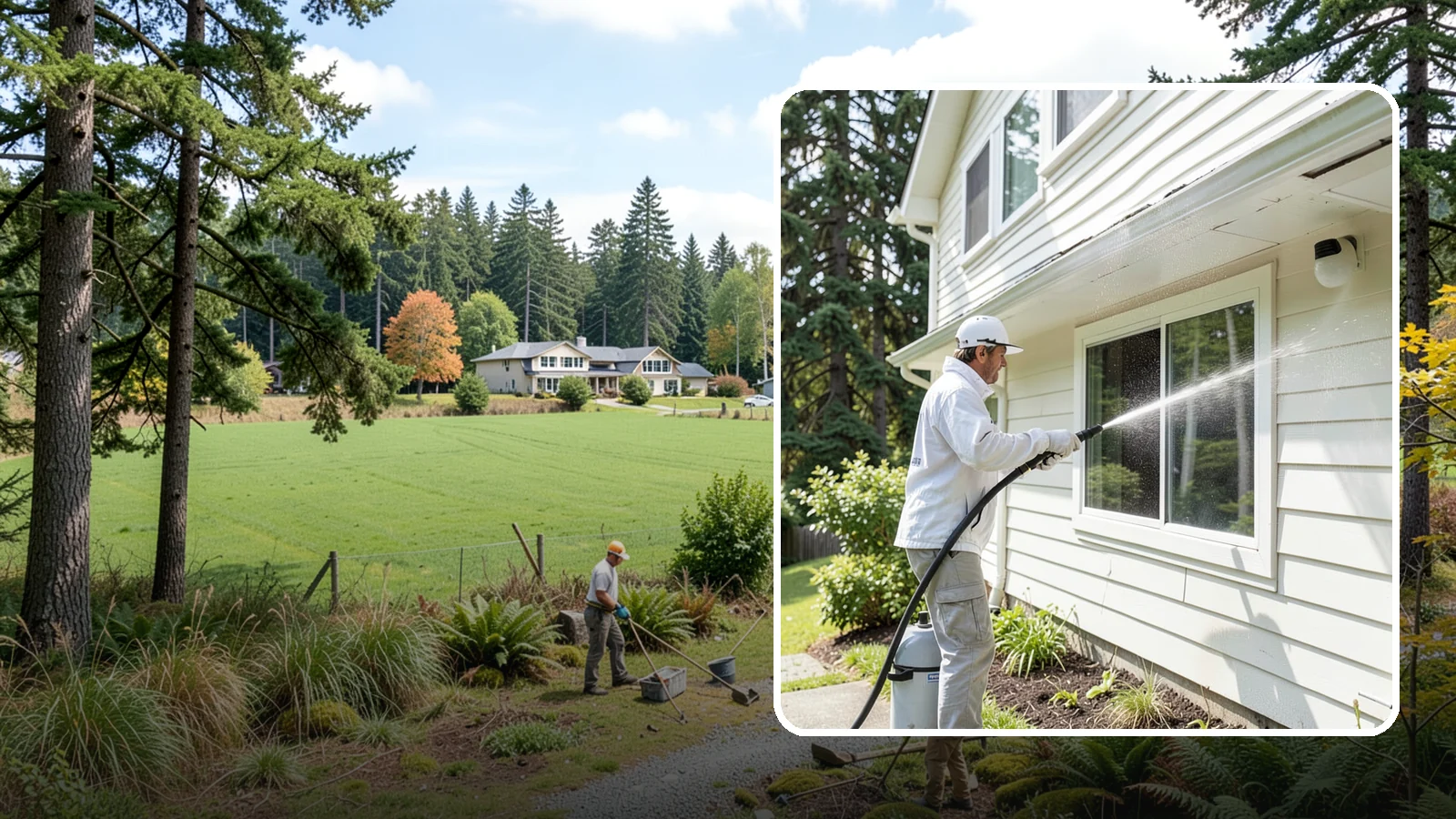 Whole Home Exterior Cleaning in Lyman, Skagit County, WA - Whole home exterior cleaning is a complete package covering siding, trim, eaves, and entry surfaces for a fully refreshed...