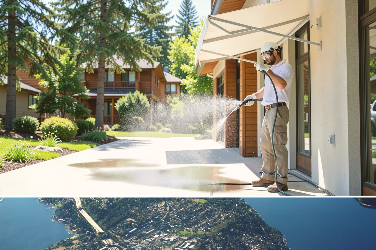 Whole Home Exterior Cleaning in Mercer Island, King County, WA - Book the full package during the dry summer window so every surface dries cleanly before the rains return.