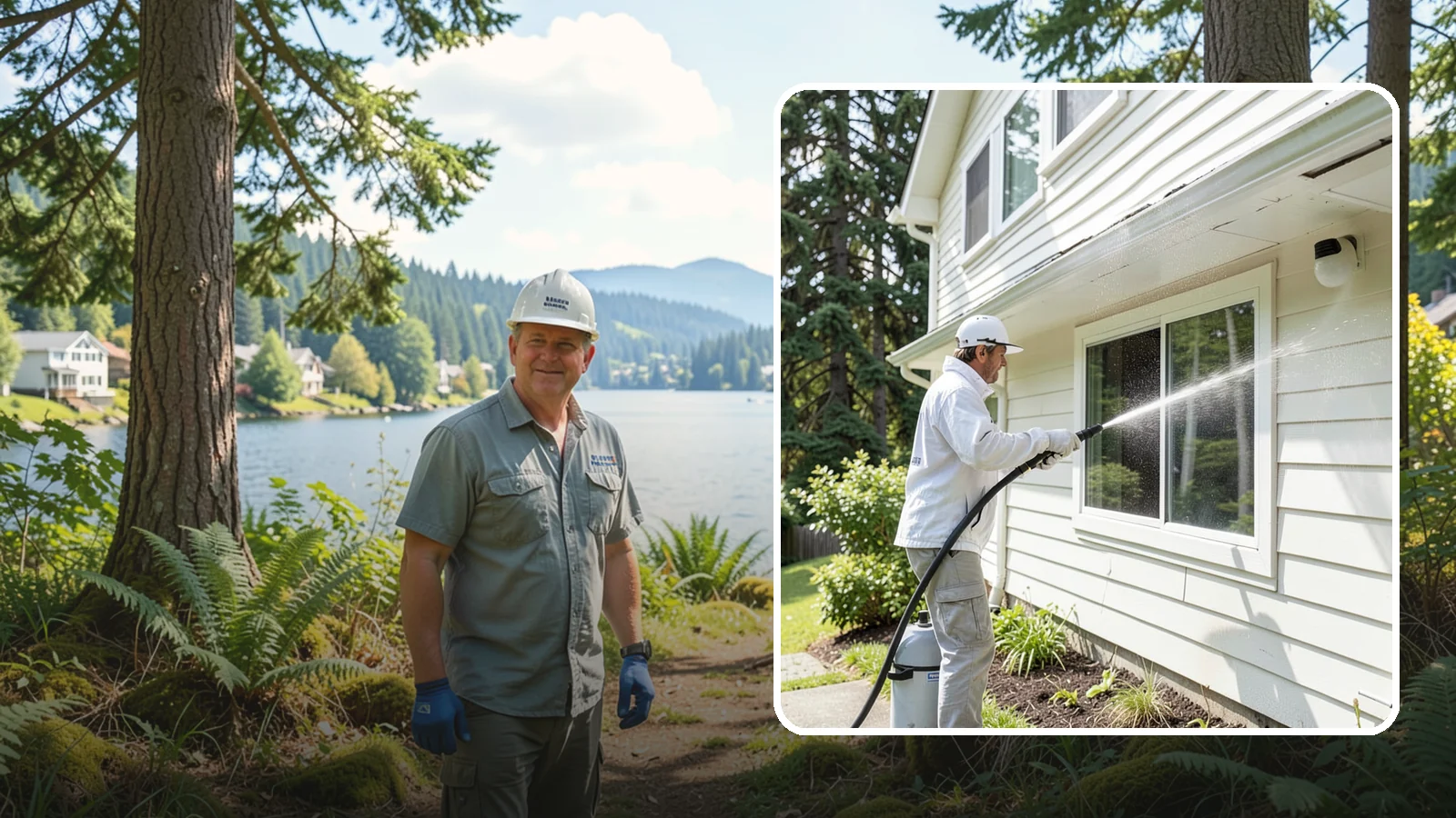 Whole Home Exterior Cleaning in Milton, King County, WA - Whole home exterior cleaning is a complete package covering siding, trim, eaves, and entry surfaces for a fully refreshed...