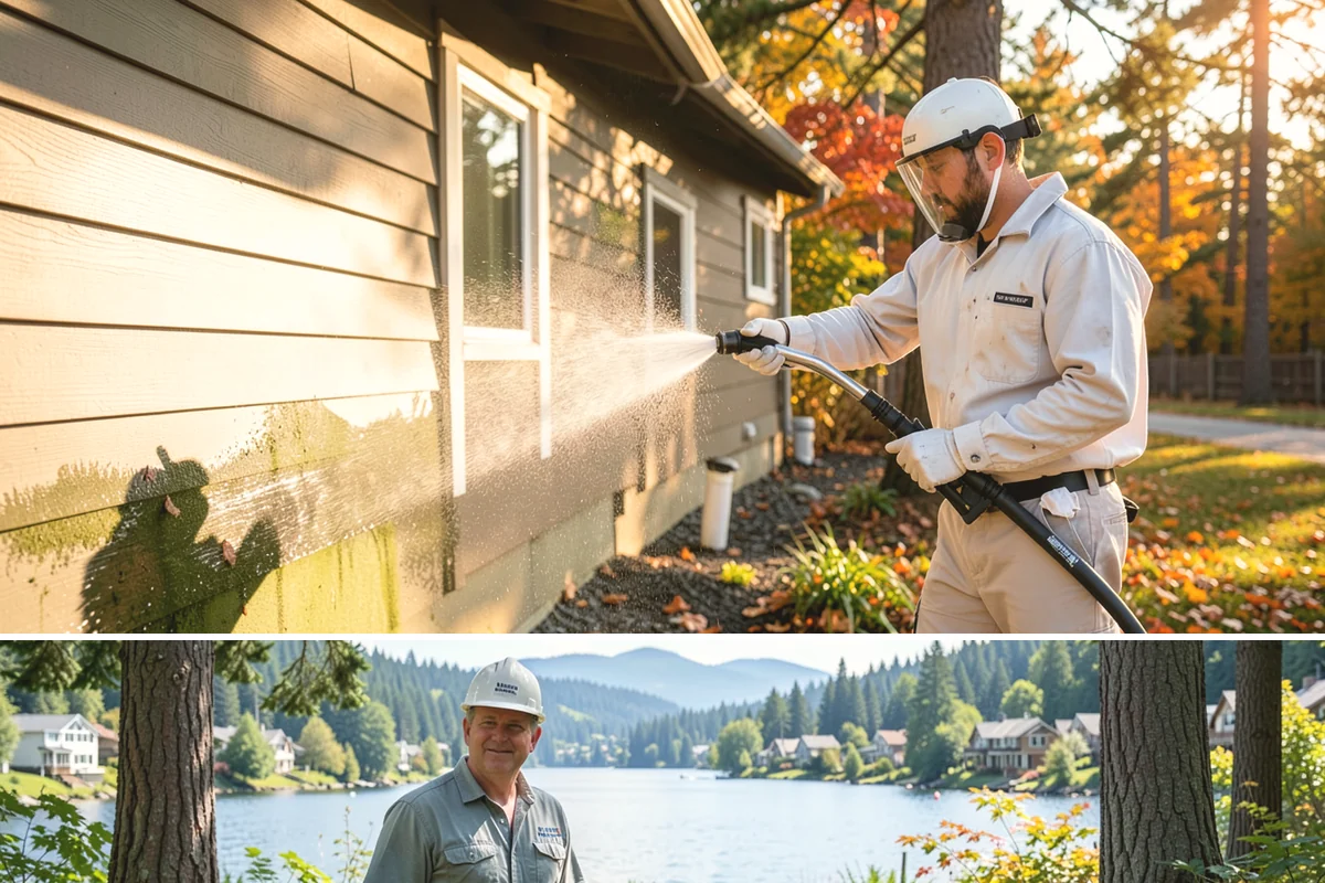 Whole Home Exterior Cleaning in Milton, King County, WA - Book the full package during the dry summer window so every surface dries cleanly before the rains return.