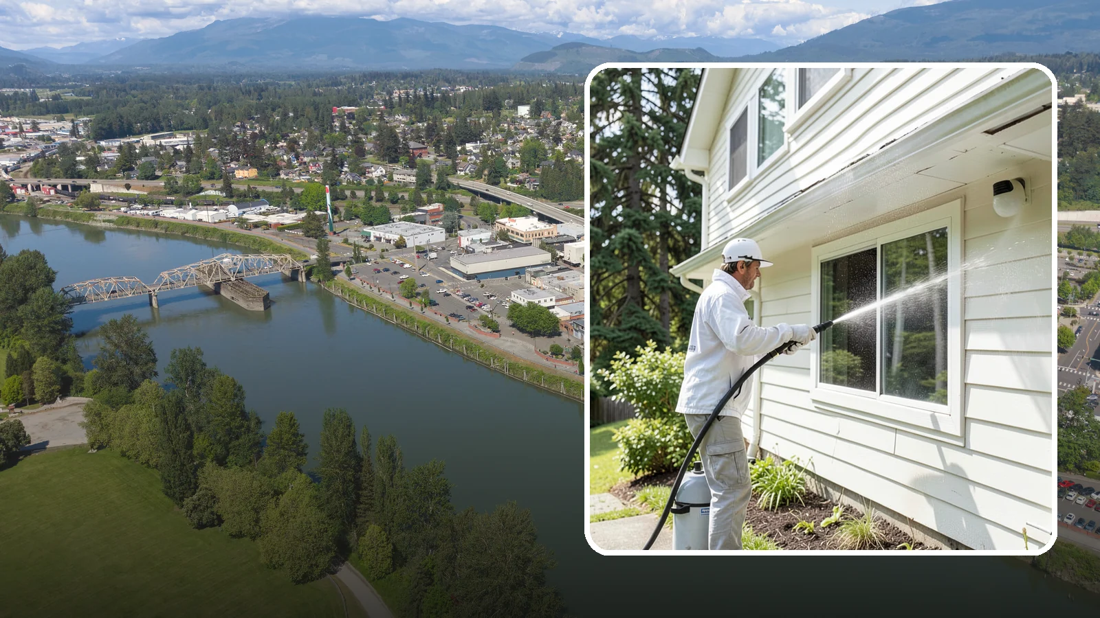 Whole Home Exterior Cleaning in Mount Vernon, Skagit County, WA - Whole home exterior cleaning is a complete package covering siding, trim, eaves, and entry surfaces for a fully refreshed...