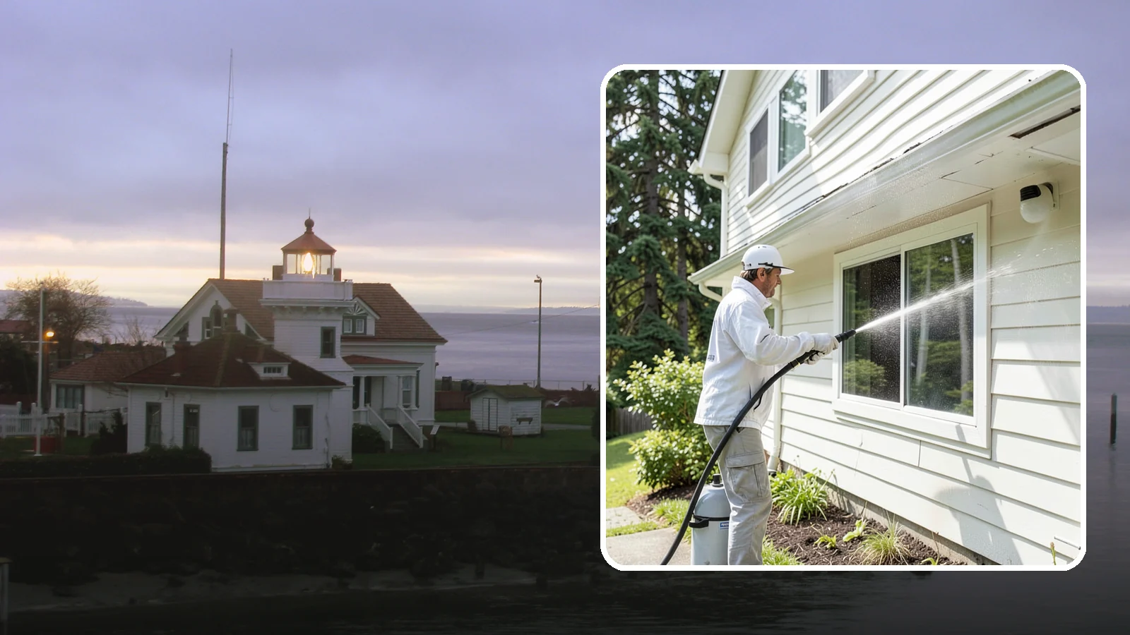 Whole Home Exterior Cleaning in Mukilteo, Snohomish County, WA - Whole home exterior cleaning is a complete package covering siding, trim, eaves, and entry surfaces for a fully refreshed...