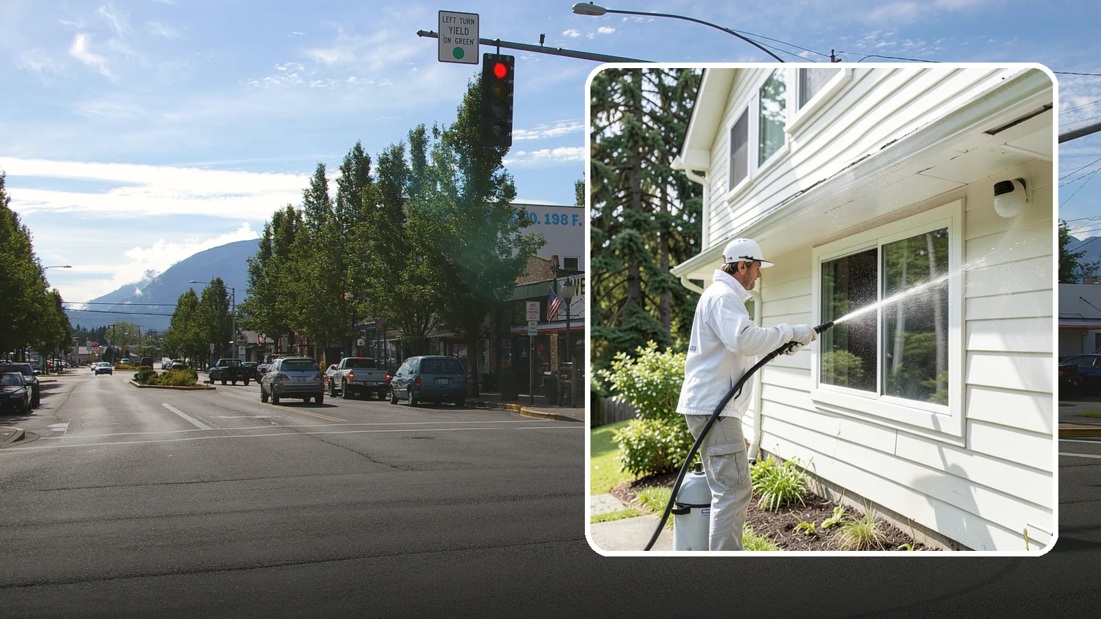Whole Home Exterior Cleaning in North Bend, King County, WA - Whole home exterior cleaning is a complete package covering siding, trim, eaves, and entry surfaces for a fully refreshed...