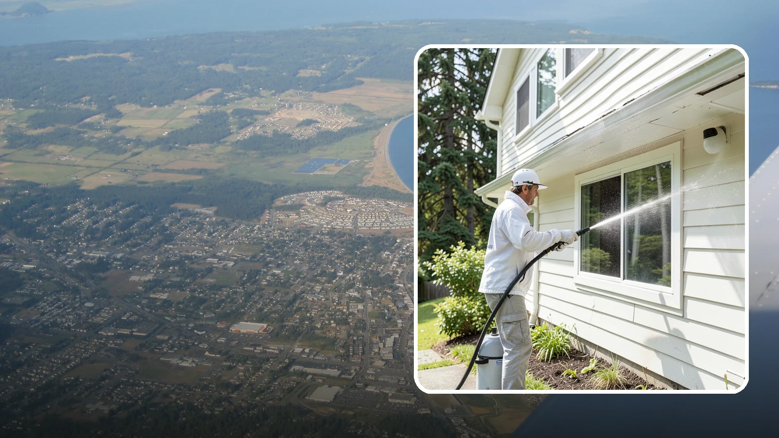 Whole Home Exterior Cleaning in Oak Harbor, Island County, WA - Whole home exterior cleaning is a complete package covering siding, trim, eaves, and entry surfaces for a fully refreshed...