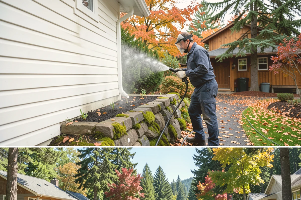 Whole Home Exterior Cleaning in Orting, Pierce County, WA - Book the full package during the dry summer window so every surface dries cleanly before the rains return.