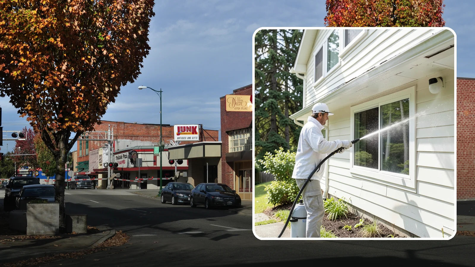 Whole Home Exterior Cleaning in Puyallup, Pierce County, WA - Whole home exterior cleaning is a complete package covering siding, trim, eaves, and entry surfaces for a fully refreshed...