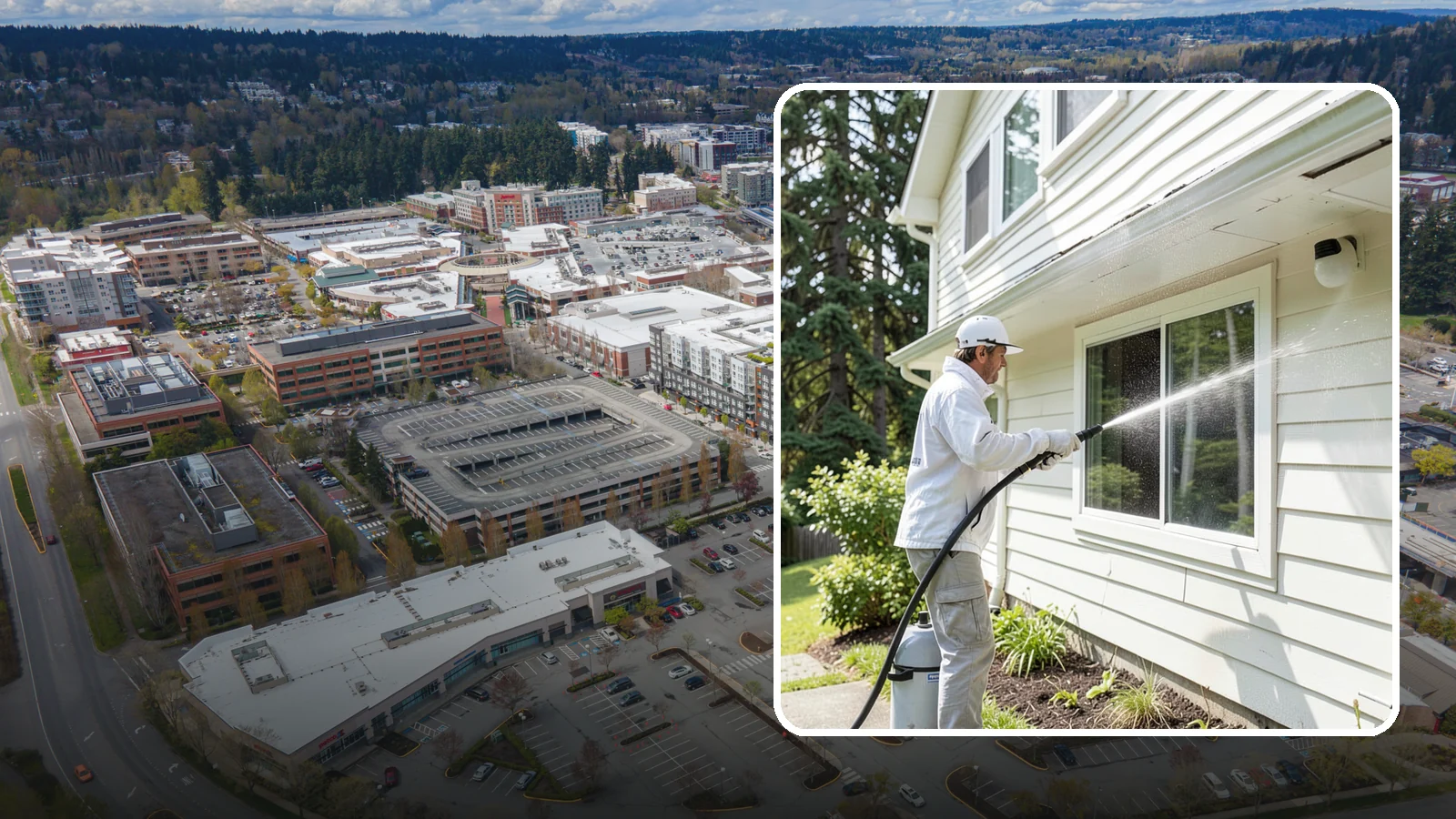 Whole Home Exterior Cleaning in Redmond, King County, WA - Whole home exterior cleaning is a complete package covering siding, trim, eaves, and entry surfaces for a fully refreshed...