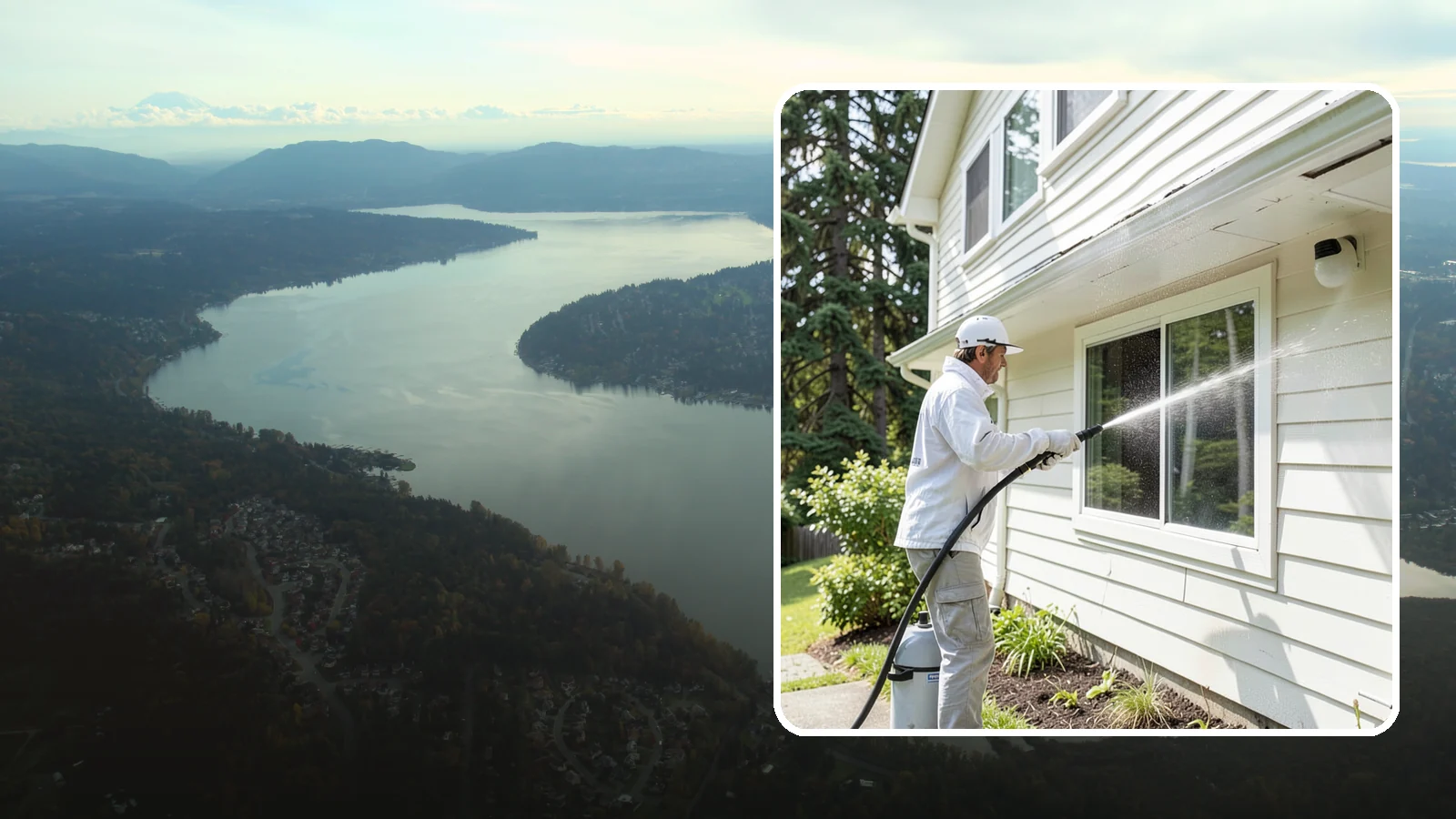 Whole Home Exterior Cleaning in Sammamish, King County, WA - Whole home exterior cleaning is a complete package covering siding, trim, eaves, and entry surfaces for a fully refreshed...