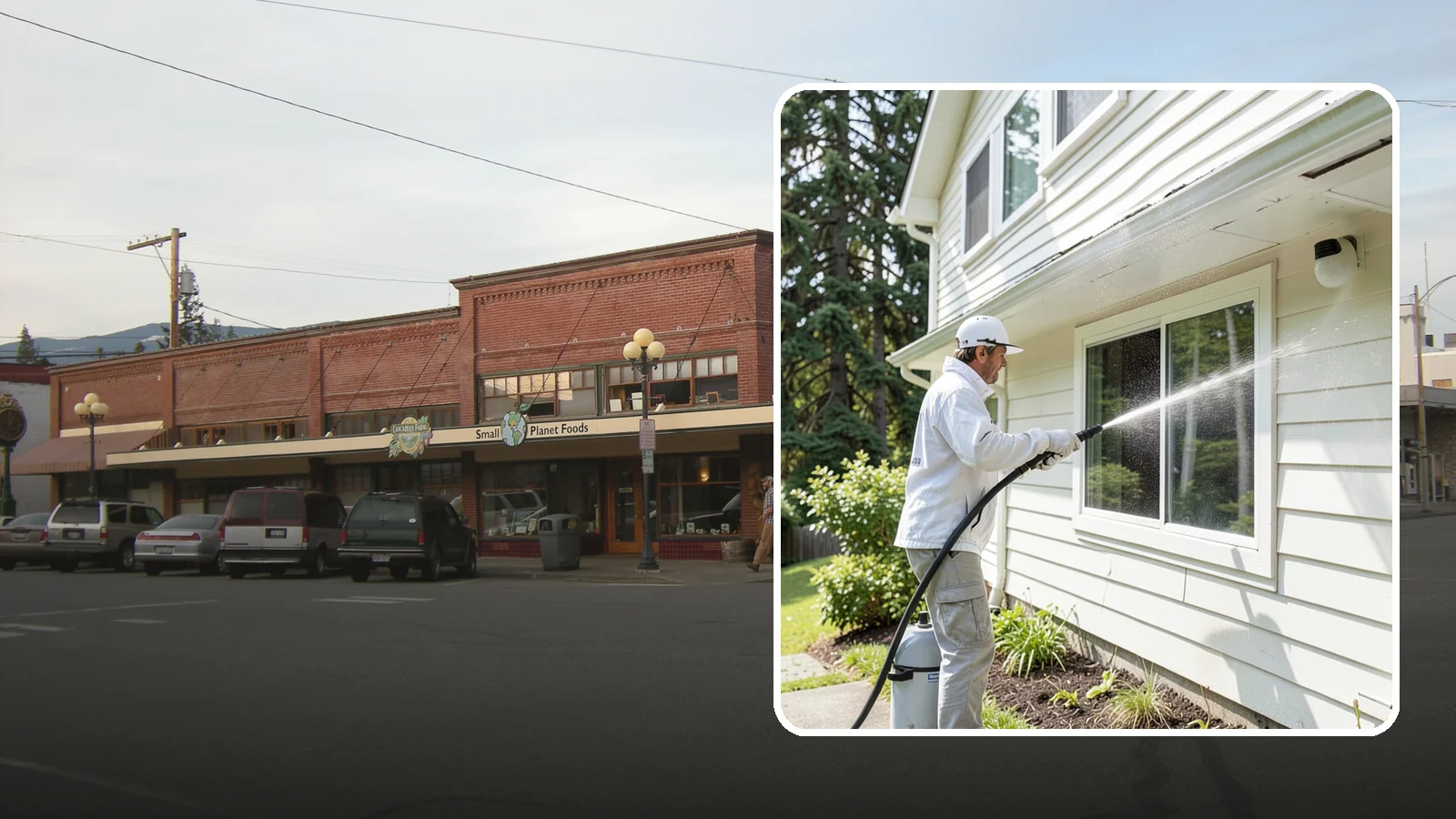 Whole Home Exterior Cleaning in Sedro-Woolley, Skagit County, WA - Whole home exterior cleaning is a complete package covering siding, trim, eaves, and entry surfaces for a fully refreshed...