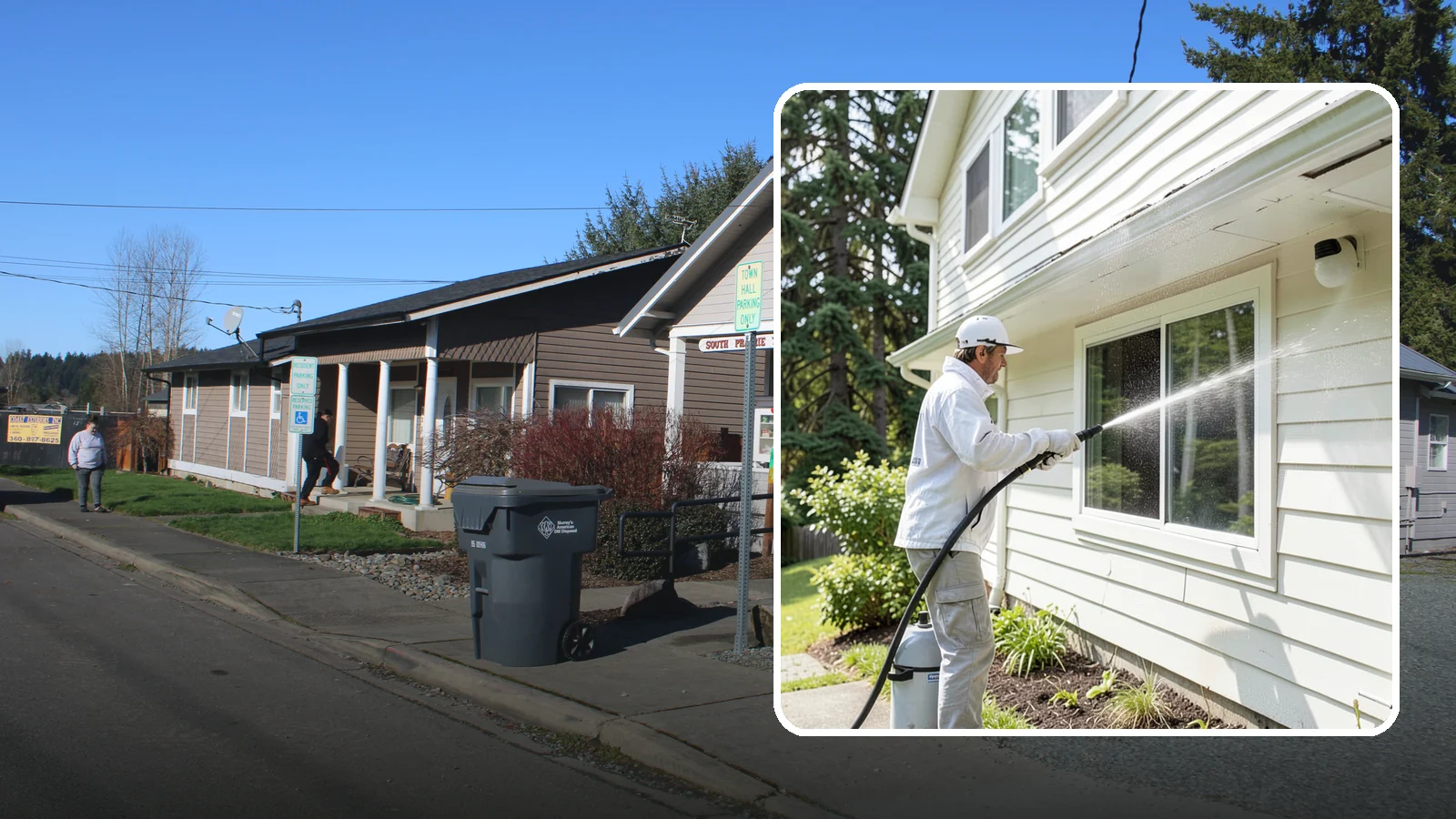 Whole Home Exterior Cleaning in South Prairie, Pierce County, WA - Whole home exterior cleaning is a complete package covering siding, trim, eaves, and entry surfaces for a fully refreshed...