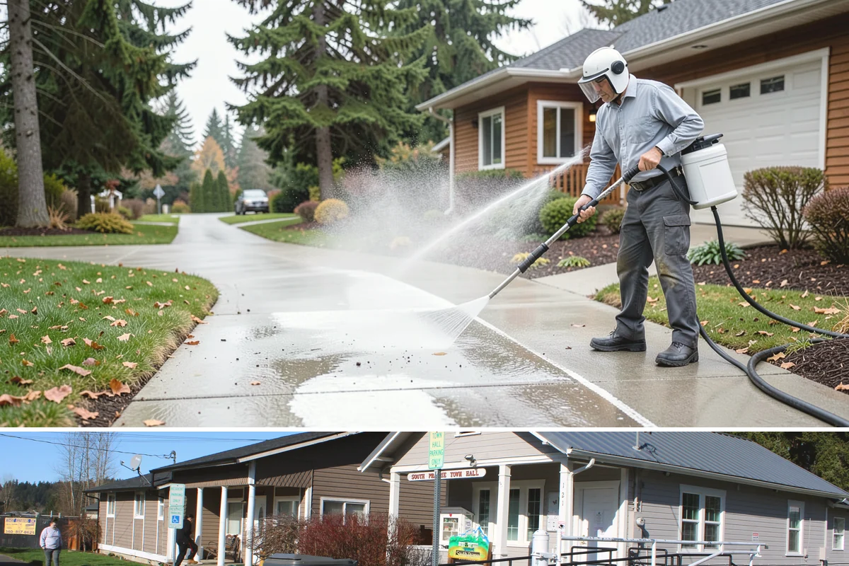 Whole Home Exterior Cleaning in South Prairie, Pierce County, WA - Book the full package during the dry summer window so every surface dries cleanly before the rains return.