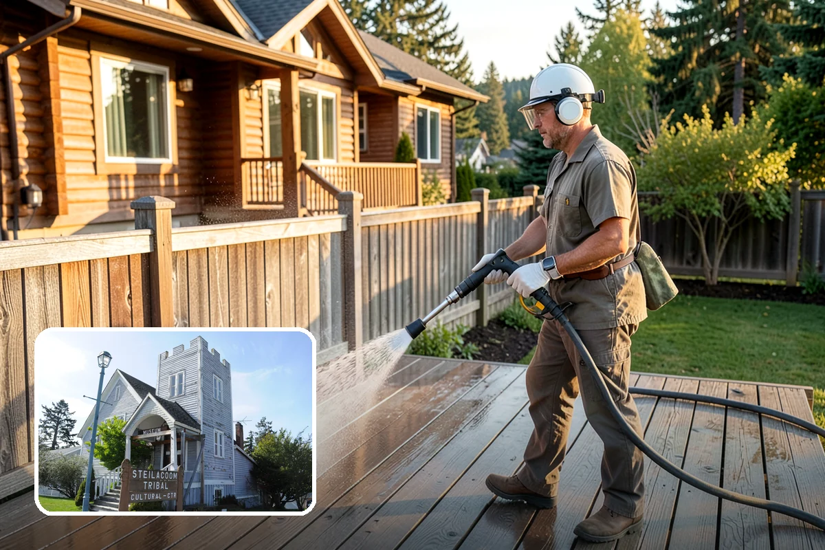 Whole Home Exterior Cleaning in Steilacoom, Pierce County, WA - Covers every exterior surface in one visit