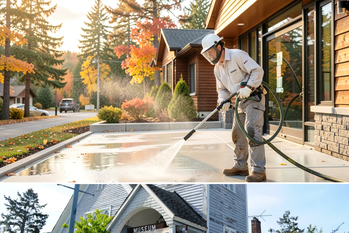 Whole Home Exterior Cleaning in Steilacoom, Pierce County, WA - Book the full package during the dry summer window so every surface dries cleanly before the rains return.