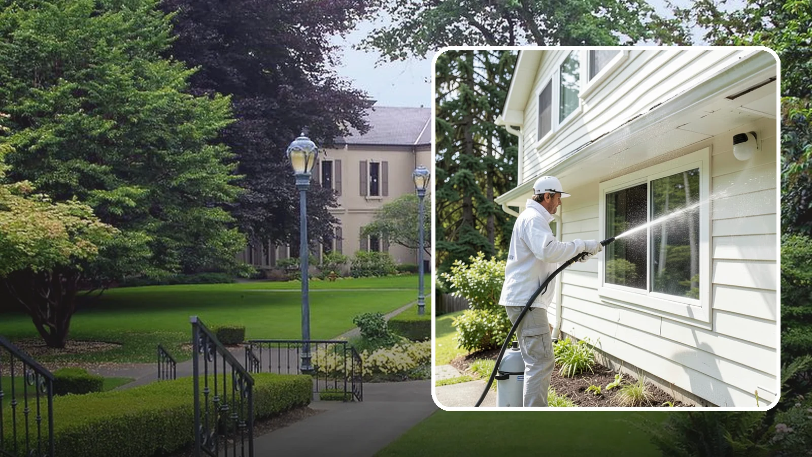 Whole Home Exterior Cleaning in Woodinville, King County, WA - Whole home exterior cleaning is a complete package covering siding, trim, eaves, and entry surfaces for a fully refreshed...