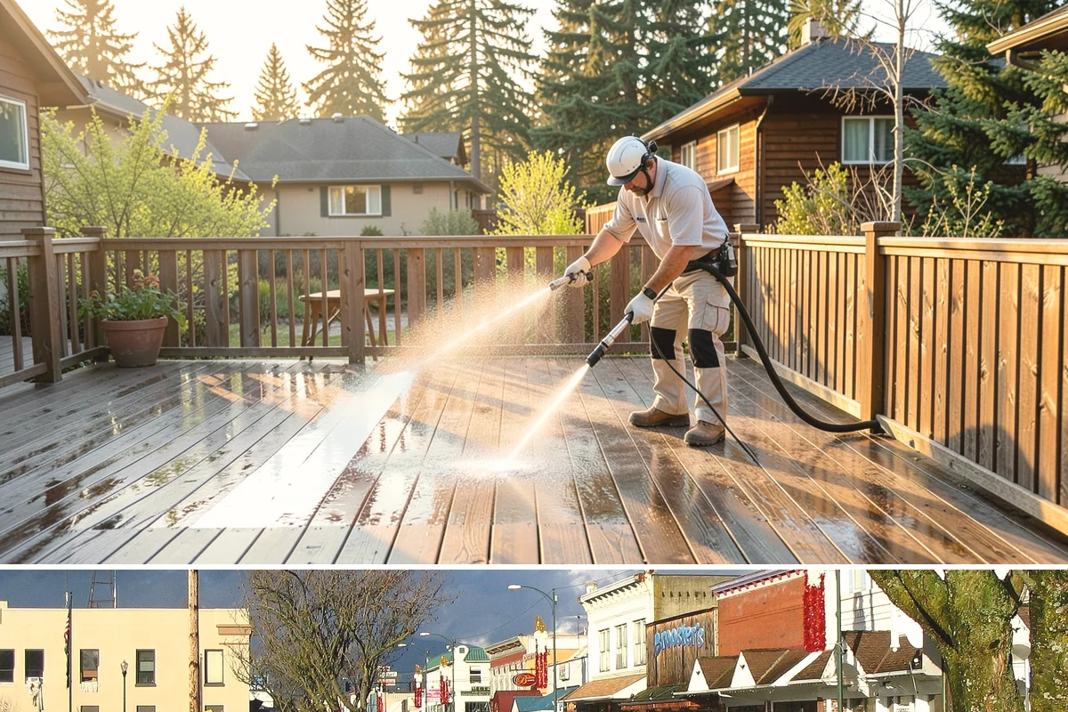 Window Sill Cleaning in Arlington, Snohomish County, WA - Clean sills in spring to remove the algae the shaded, wet winter encourages.